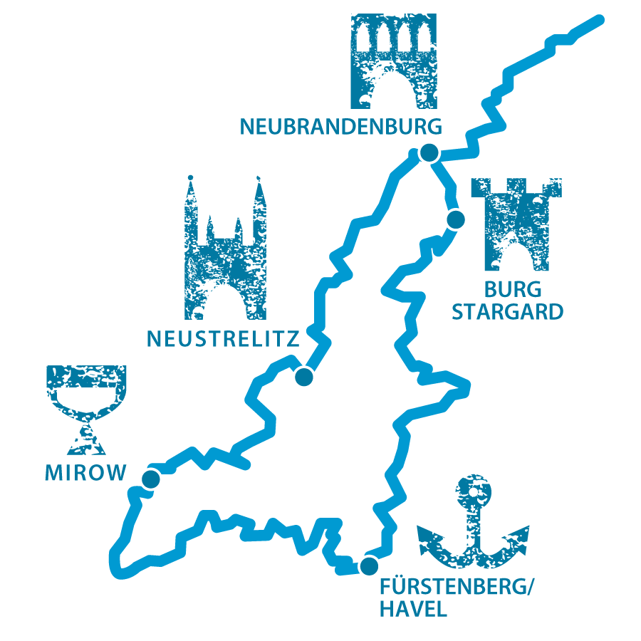 Route Pilgerweg Mecklenburgische Seenplatte