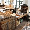 Blick in die Druckwerkstatt des Buchdruckmuseums Krakow am See