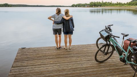 Seepromenade Krakow am See - Fahrradtour Binnensee