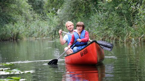 bei Blankenförde auf der Kanurundtour entspannt 5 - 7 Tage - Müritznationalpark