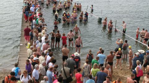 Müritzschwimmen Ankunft