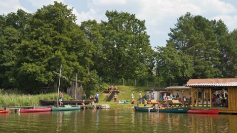 Rastplatz auf der Kanurundtour 4 - 6 Tage - Schwaanhavel