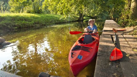 Rast auf der Kanutour - Obere Havel-Tour