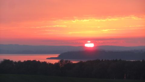 Sonnenuntergang Aussichtsturm Basedow, Mecklenburgische Schweiz
