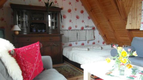 Das kombinierte Wohn- und Schlafzimmer