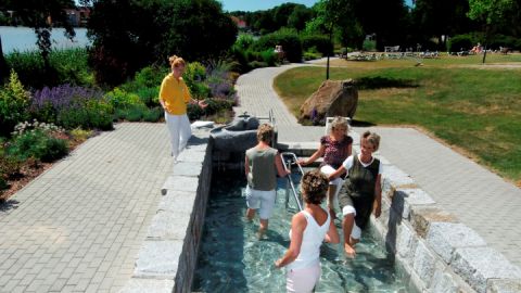 Kneipptretbecken im Klinikpark der "Klinik am Haussee"