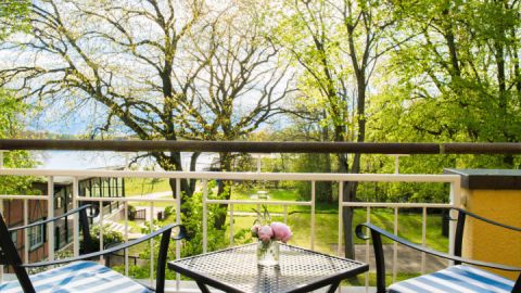 Ausblick aus dem Zimmer des Hotels Kurhaus am Inselsee