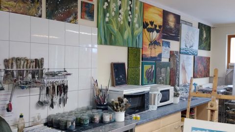Atelier im ROBINSON Club Fleesensee Einfachmalerisch