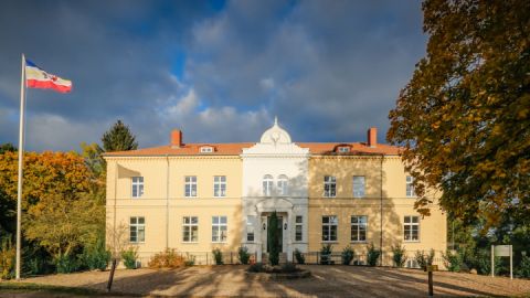 Blick auf das Schloss Daschow