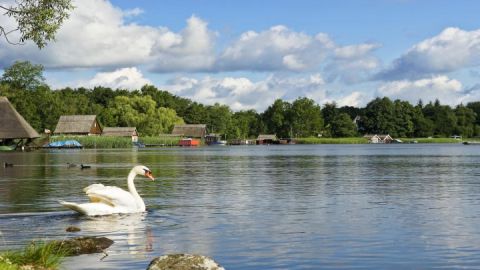 Krakower See mit Bootshäuser