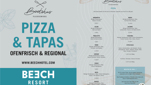 TAPAS & PIZZA - BEECH Resort "Bootshus" 
