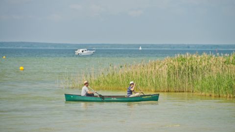 Anleger am Müritzstrand auf der Kanutour Mirow-Müritz-Rundtour