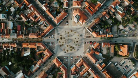 Neustrelitz Markt_Blick von oben