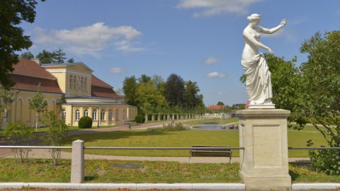 Blick auf Neustrelitz auf der Wandertour Müritz-Nationalpark Weg