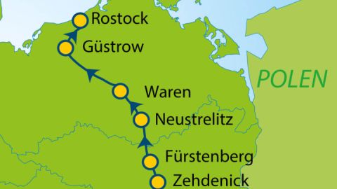 Radfernweg-Tour Berlin - Rostock (7 Tage)