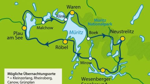 Radtour: Rund um Müritz & Plauer See