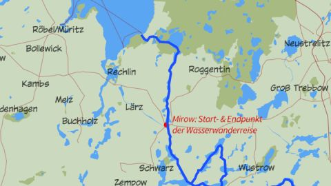 8-tägige Kanu-Hotel-Reise: Seenlandschaften zwischen Müritz und Rheinsberg