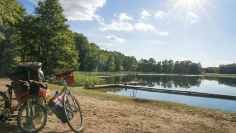 Rastplatz am Mühlensee auf der Wandertour Ankershagen - Bornhof und zurück