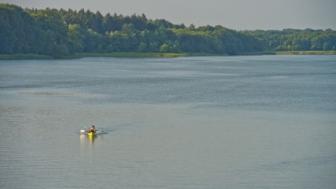 Blick auf den Woblitzsee auf der Kanutour Die Kultur-Tour