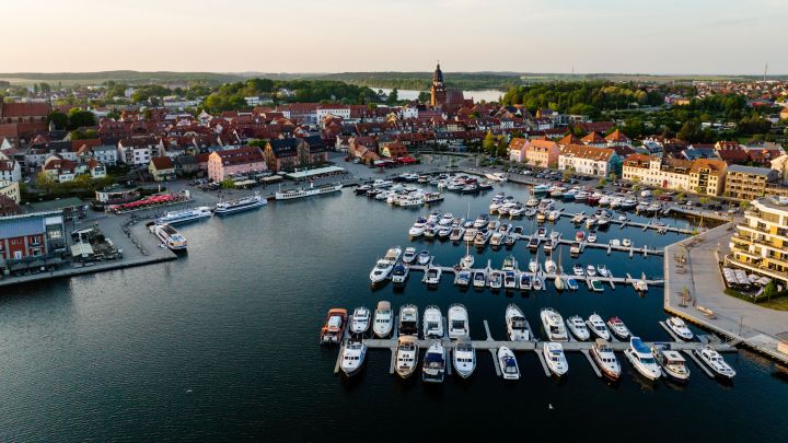 Hafen Waren Müritz Sonnenuntergang