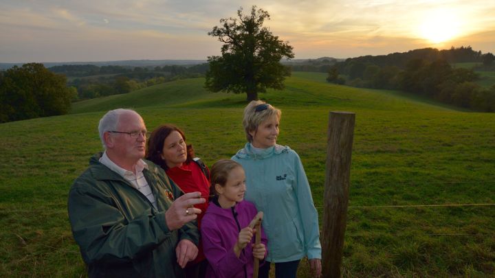 Familie auf dem Rötelberg, Mecklenburgische Schweiz