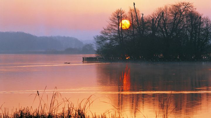 Sonnenuntergang am Tollensesee, Mecklenburgische Seenplatte