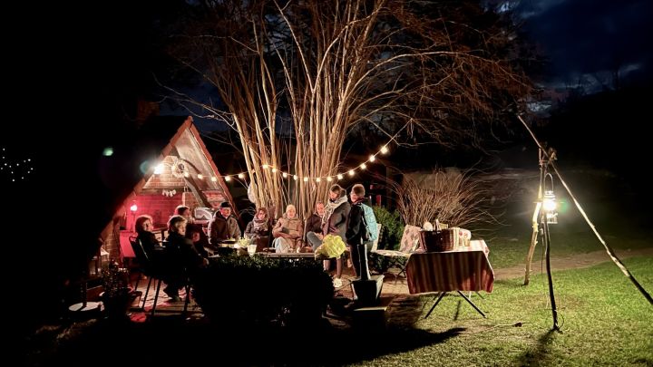 Käsefondue am offenen Feuer