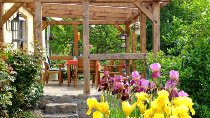 Die Terrasse des Ferienhauses
