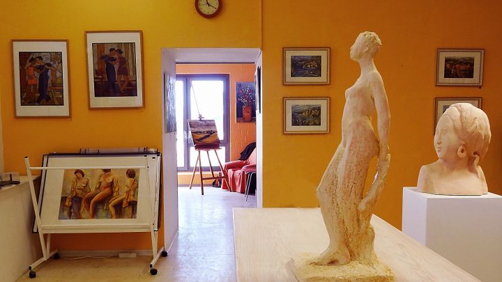 Galerie und Atelier liegen nebeneinander